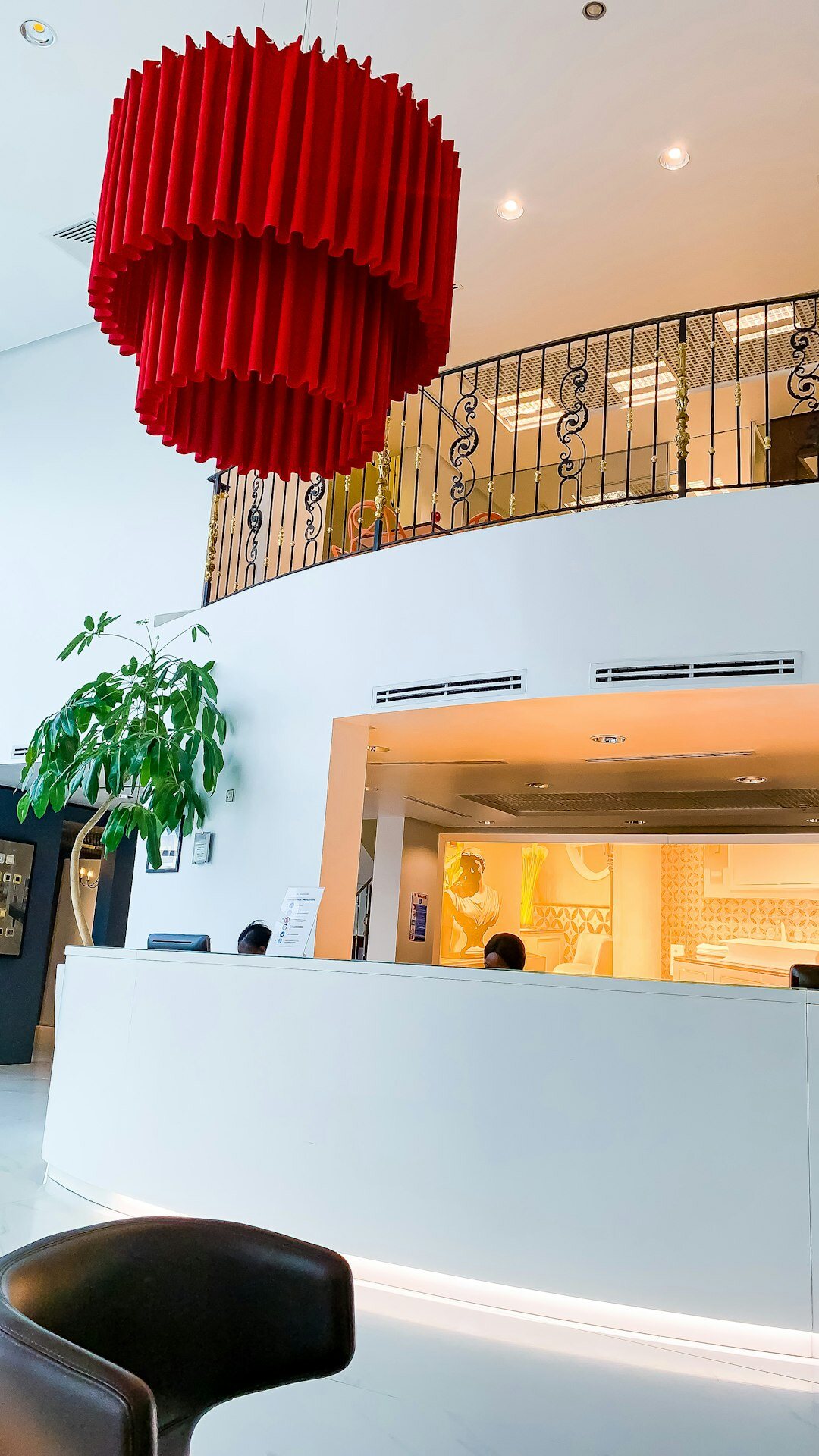 Reception area of a modern office with a welcoming atmosphere
